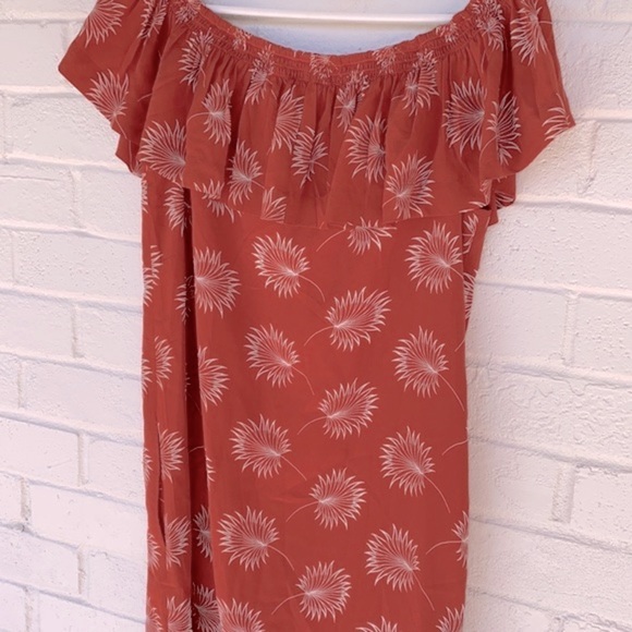 NWT Madewell Silk Off-The-Shoulder Dress in Palmflower M - Picture 6 of 8